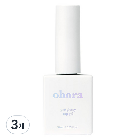 오호라 프로 글로시 탑젤, 투명, 10ml, 3개