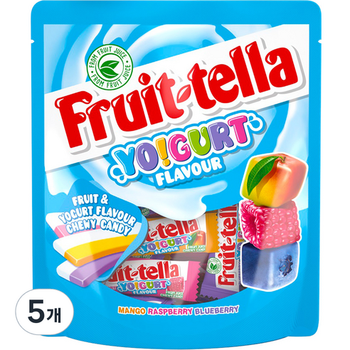 후르트텔라 요구르트향 캔디, 358g, 5개