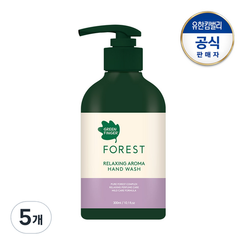 그린핑거 포레스트 릴렉싱 아로마 핸드워시, 300ml, 5개