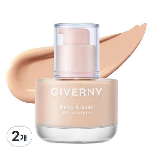 지베르니 듀이 글래시 파운데이션 30ml, 2개, 23NW 미디움 베이지