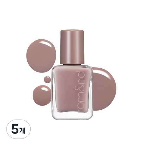 롬앤 무드 페블 네일 컬러 매니큐어 7ml, 07 모브 샌드, 7g, 5개