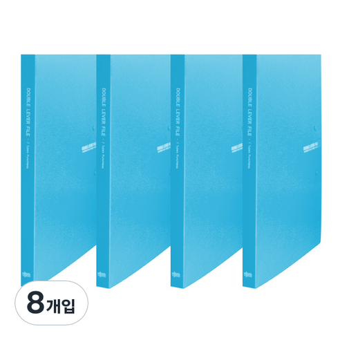 노블 PP 더블레버화일 A4, 하늘, 8개입