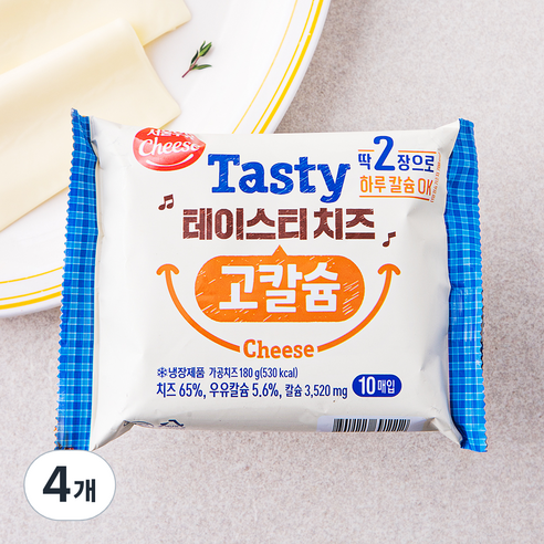서울우유치즈 테이스티 치즈 고칼슘, 18g, 10개입, 4개