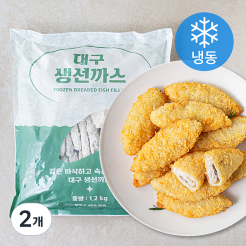 대구생선까스 (냉동), 1.2kg, 2개