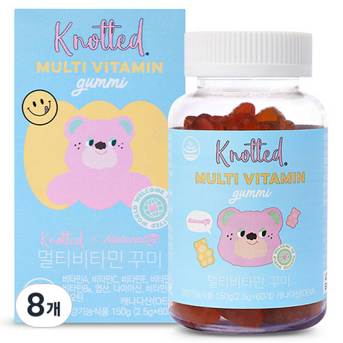 노티드 꾸미 멀티비타민 60p, 150g, 8개
