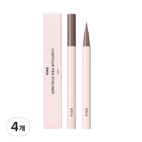 삐아 라스트 컨투어 펜 아이라이너 0.6g, 카페오레, 4개