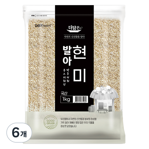 더담은 발아현미, 1kg, 6개