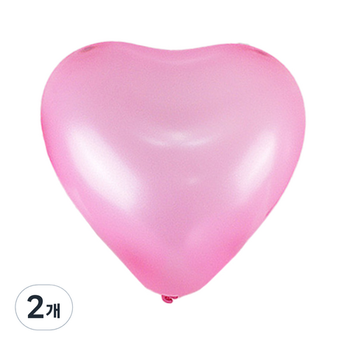 파티쇼 하트모양 풍선 펄 15cm 100p, 핑크, 2개