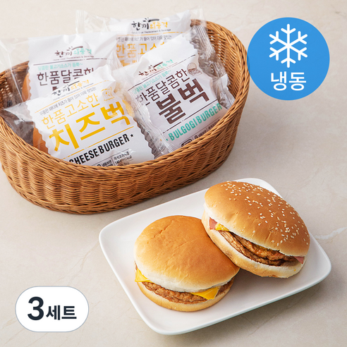 한끼의품격 달콤한 불벅 140g x 3팩 + 고소한 치즈벅 140g x 3팩 (냉동), 6개입, 3세트