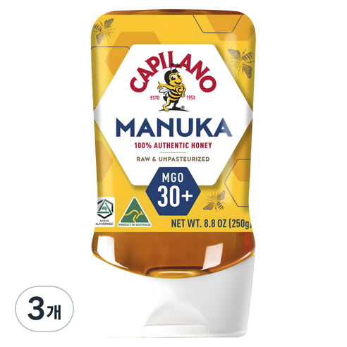 카필라노 마누카꿀 MGO 30플러스, 250g, 3개