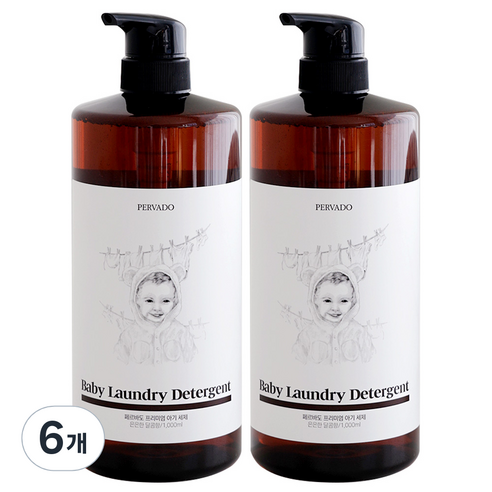 페르바도 프리미엄 유아 세제 1000ml, 6개