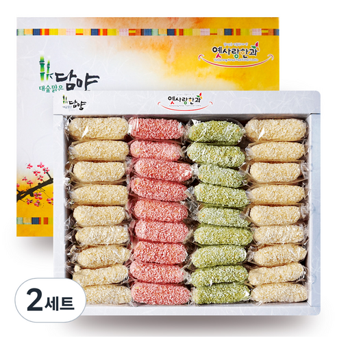 담양한과 꽃창포 삼색유과 선물세트, 560g, 2세트