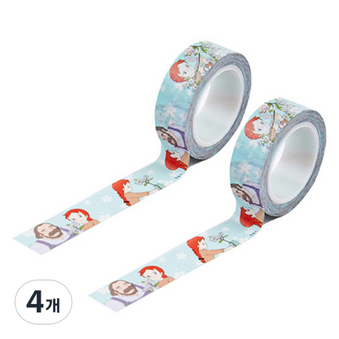 빨강머리앤 마스킹 테이프 15mm x 10m, 앤과매튜, 4개