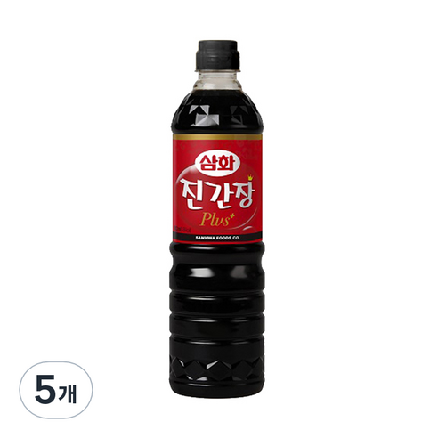 [삼화] 진간장 플러스, 900ml, 5개