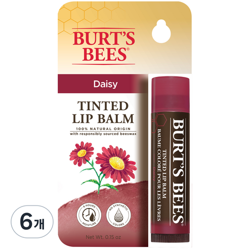 버츠비 틴티드 립 밤, 데이지, 6개, 4.25g