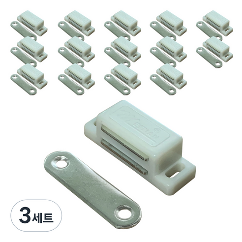 PVC 백색 빠찌링 15p + 설치용 피스, 3세트