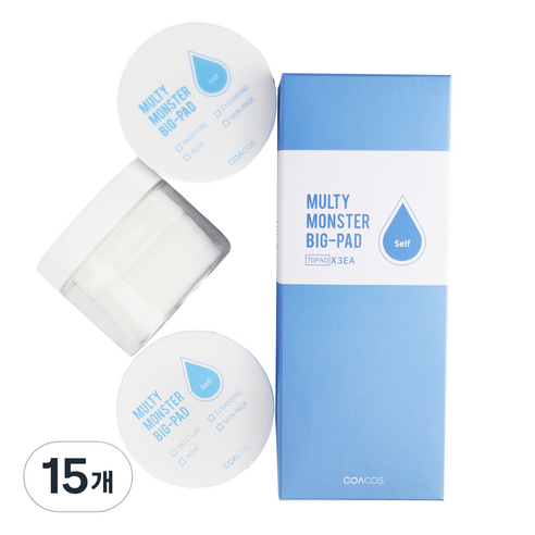 코아코스 멀티 몬스터 빅 화장솜패드, 70개입, 15개
