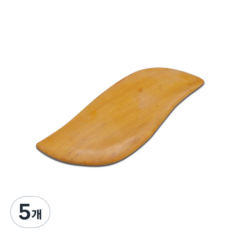 라이프포인트 괄사 지압 마사지기, 5개, 우드(나뭇잎)