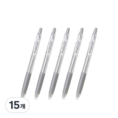 파이롯트 주스 젤잉크펜 0.5mm LJU-10EF, 메탈릭실버, 15개