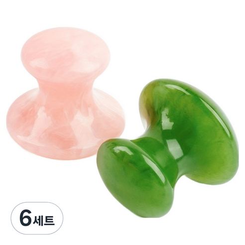 디미스 얼굴윤곽 괄사 2종 세트, 핑크버섯, 그린버섯, 6세트