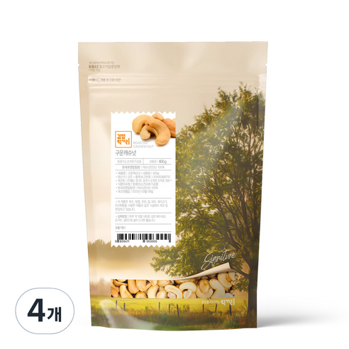 감성먹거리 구운 캐슈넛, 400g, 4개