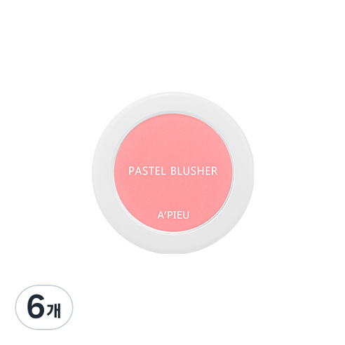 어퓨 파스텔 블러셔 4.3g, PK04, 6개