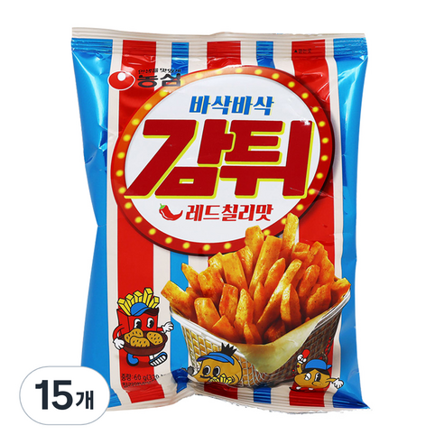 농심 감튀 레드칠리맛, 60g, 15개
