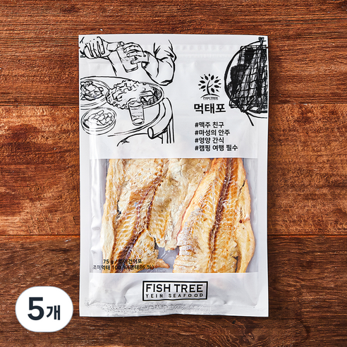 피쉬트리 먹태포, 75g, 5개