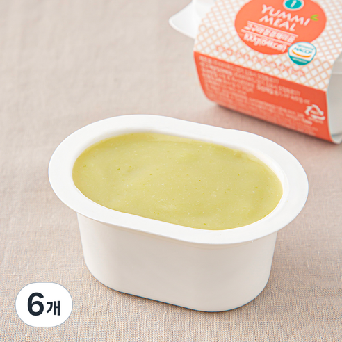 얌이밀 초기 만4~6개월 이유식, 혼합맛(고구마/청경채), 100g, 6개