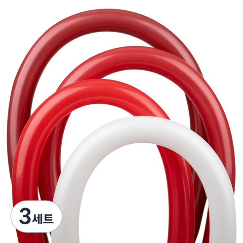 셈퍼텍스 요술풍선 260s 40입, 화이트+레드+임페리얼레드+멀롯, 3세트