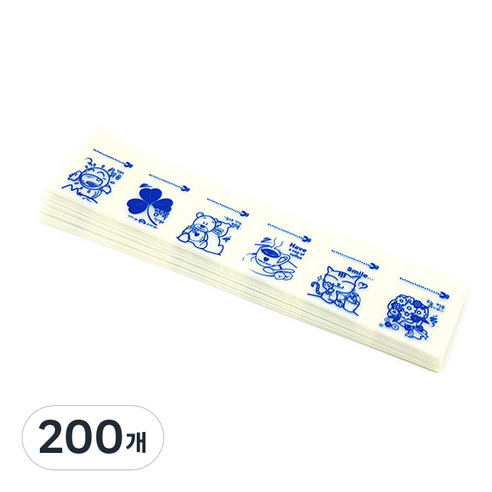 메디페이퍼 디자인 약포지 6포 행복2, 행복2(파랑), 200개