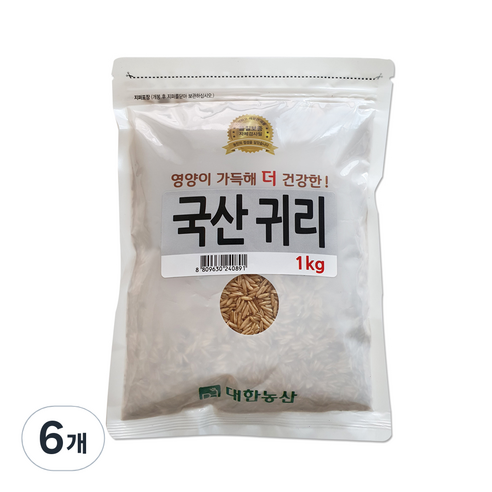대한농산 귀리, 1kg, 6개
