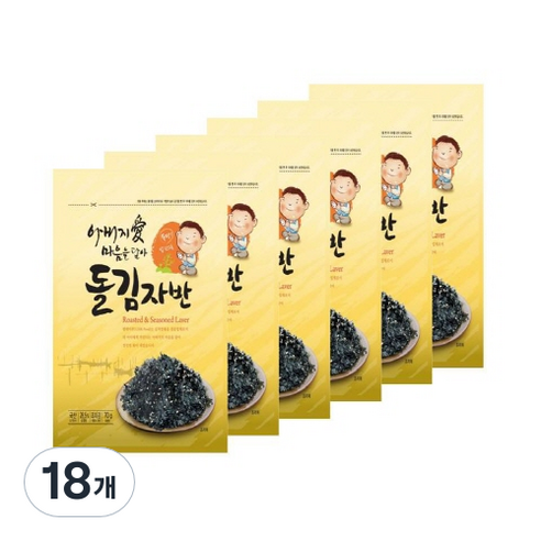 아버지愛마음을담아 돌김자반, 70g, 18개