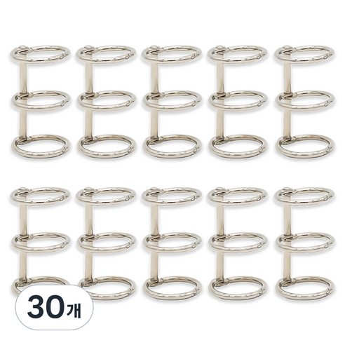 코히모 3공 다꾸 메탈 바인더링 20mm 4W139, 실버, 30개