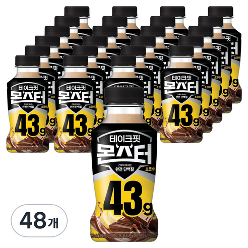 테이크핏 몬스터 초코바나나 근육이 마시는 완전 단백질, 350ml, 48개