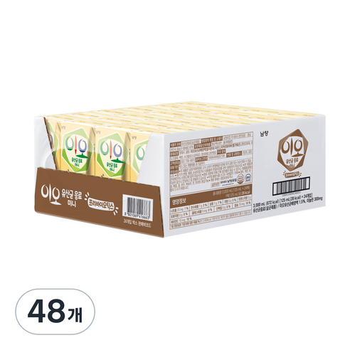 이오 유산균음료 프리바이오틱스, 125ml, 48개