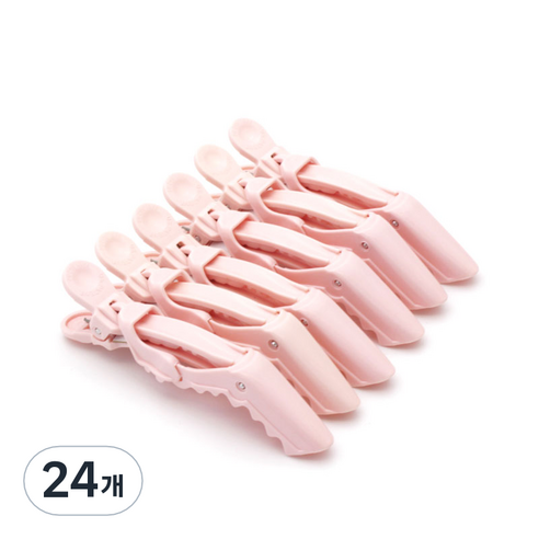 베이51 헤어클립, 핑크, 24개