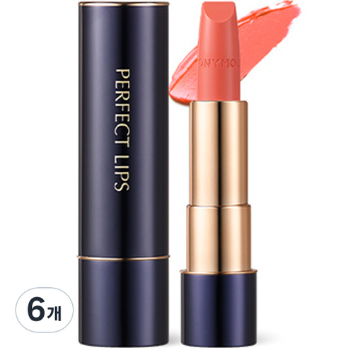 토니모리 퍼펙트 루즈 인텐스 립스틱 3.5g, 02 샤인 코랄, 6개