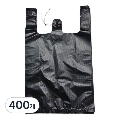 부국비닐봉투 검정 일반마트봉투 1호, 3L, 400개