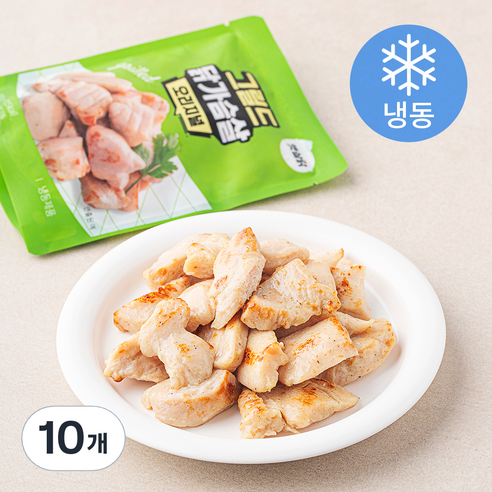 햇살닭 그릴드 닭가슴살 오리지널 (냉동), 100g, 1개입, 10개