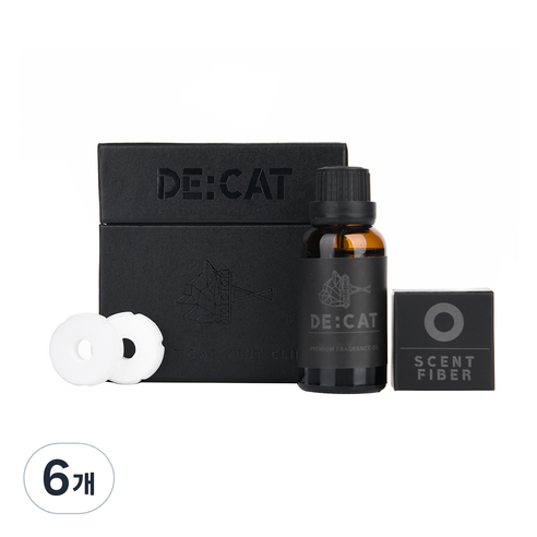 디캣 차량용 방향제 샹스 리필 30ml, 6개