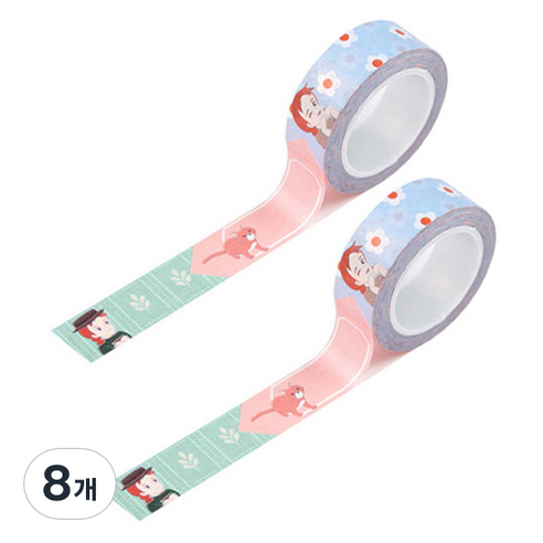 빨강머리앤 마스킹 테이프 15mm x 10m, 라벨앤, 8개