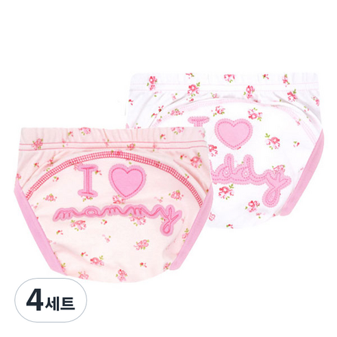 엠케이 순면 배변훈련팬티, H 아이럽, 4세트