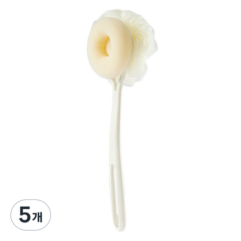 리버그린 뉴 스크럽 양면 바디브러쉬, 크림, 1개입, 5개