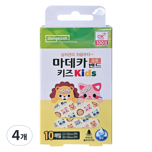 동국제약 마데카 키즈 습윤밴드, 4개
