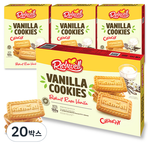 우리가스토리 리치웰 바닐라쿠키, 160g, 20박스