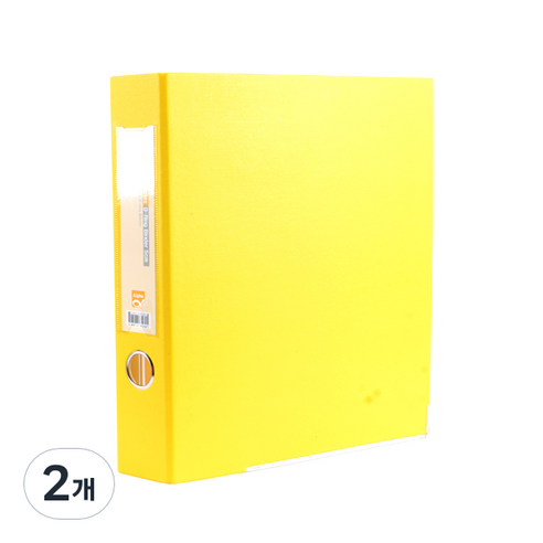 알파 에코프랜드리 합지D링바인더 A4 3공 5cm, 노랑, 2개