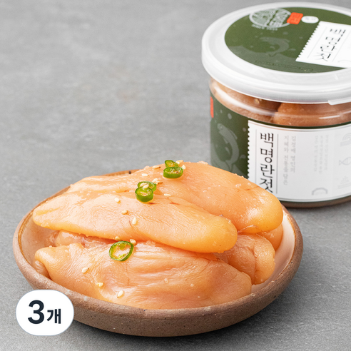굴다리 김정배 명인젓갈 백명란젓, 250g, 3개