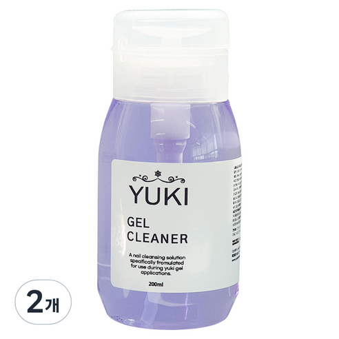 유키 대용량 펌프형 젤클리너, 200ml, 2개