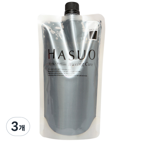 하수오 헤어용 왁싱큐어 500g, 블랙, 3개